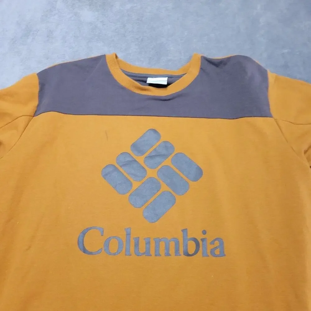 Columbia Jacket Mens XL Pullover Sweatshirt Brown Cotton Comfort Stretch Sweater